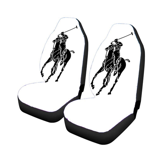 White Black Polo Ralph Lauren Logo Car Seat Covers
