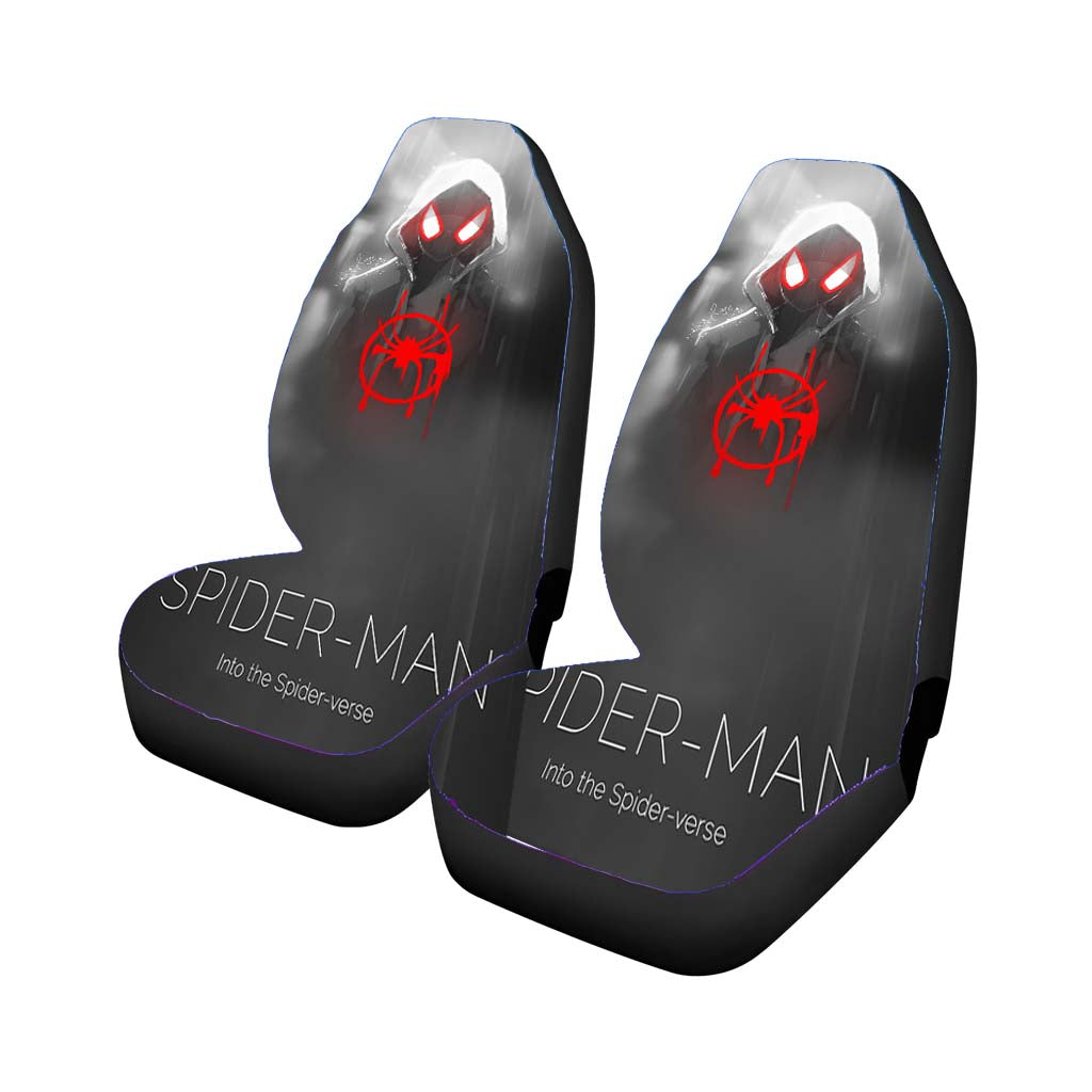 White Black Spiderman Into The Spider-Verse car Seat Covers
