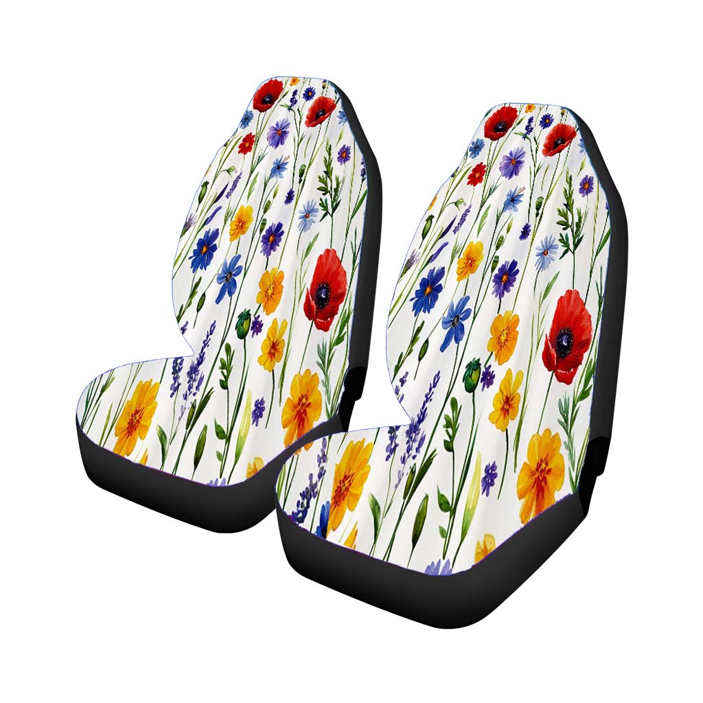 Wildflower Watercolor car Seat Covers