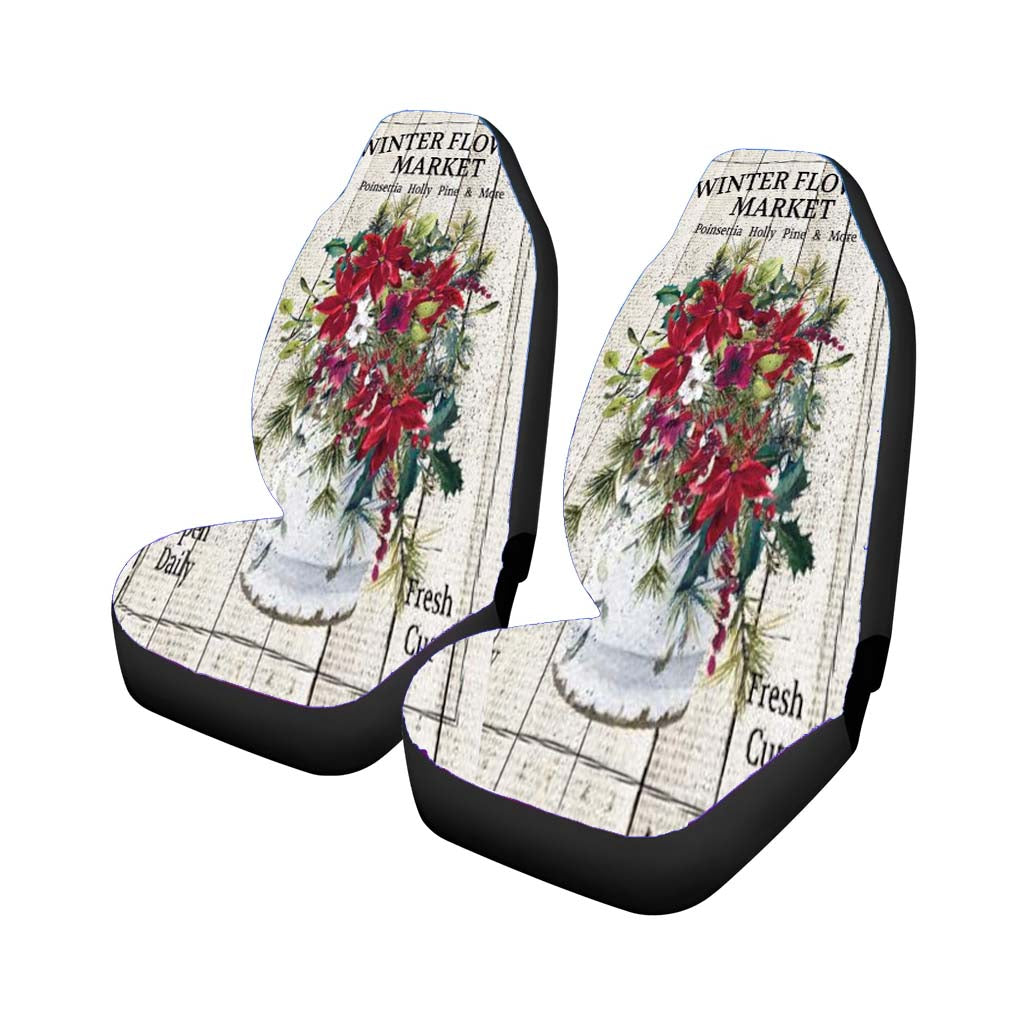 Winter Flower Market car Seat Covers