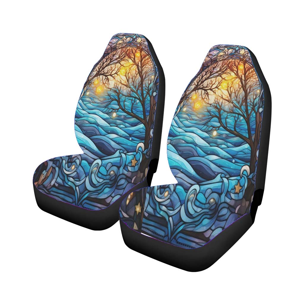 Winter Magic Stained Glass car Seat Covers