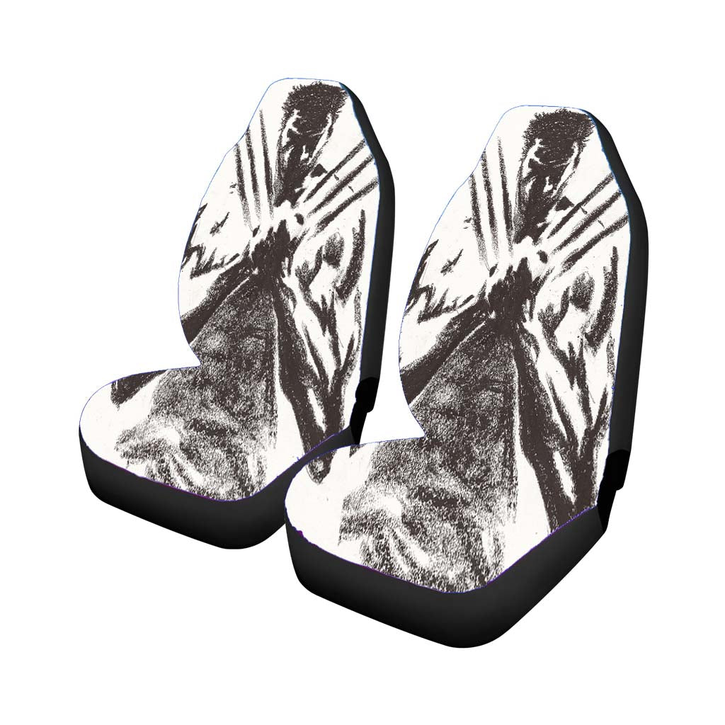 Wolverine Brown Sketch car Seat Covers