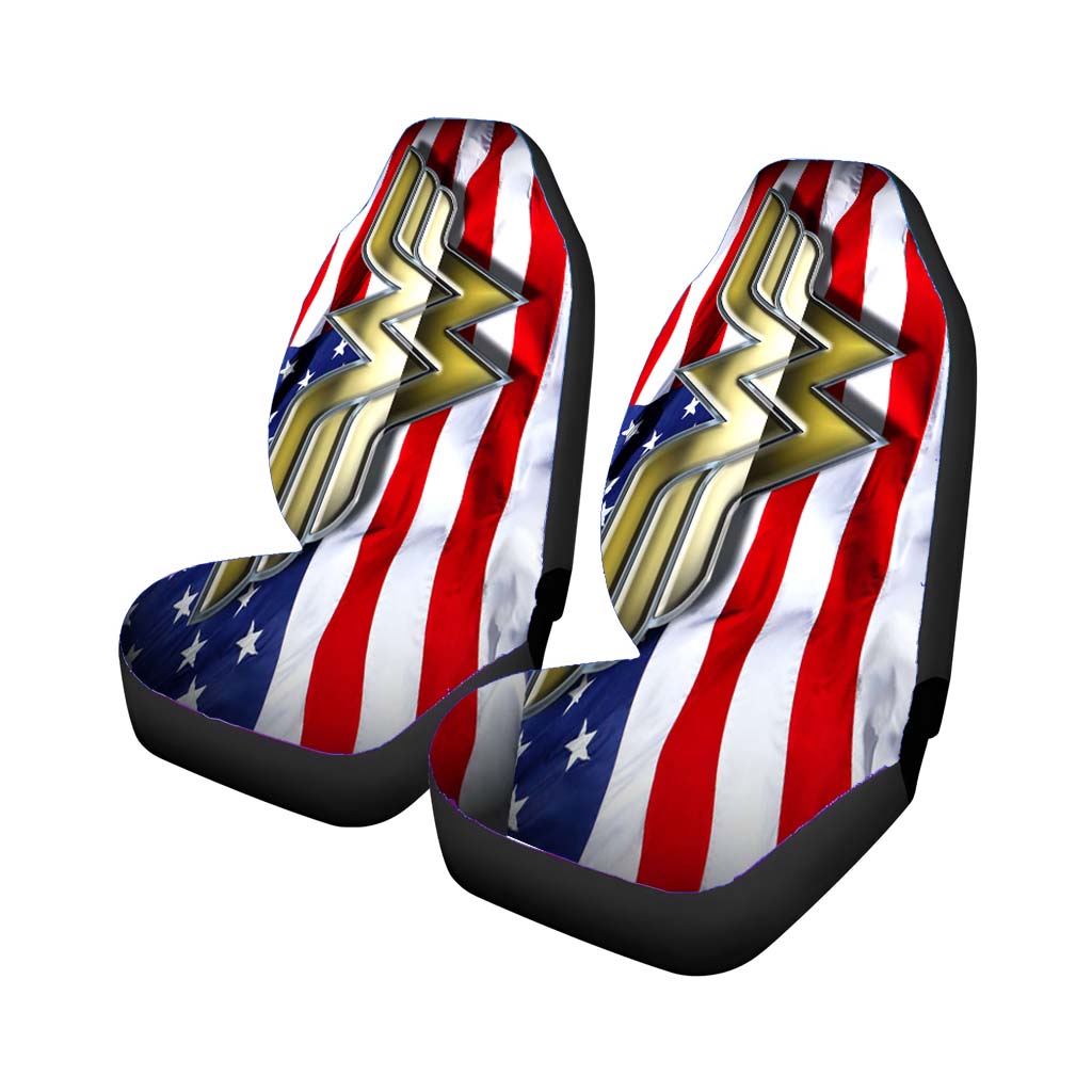 Wonder Woman American Flag car Seat Covers