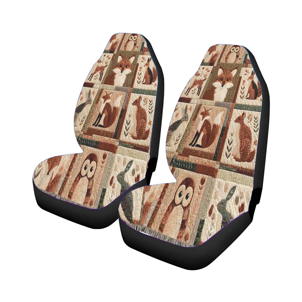 Woodland Critters Patchwork car Seat Covers