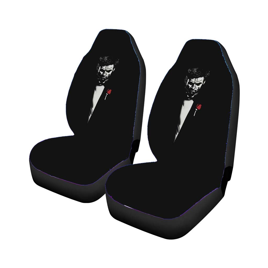 X Men Wolverine Black Tuxedo Red Rose car Seat Covers