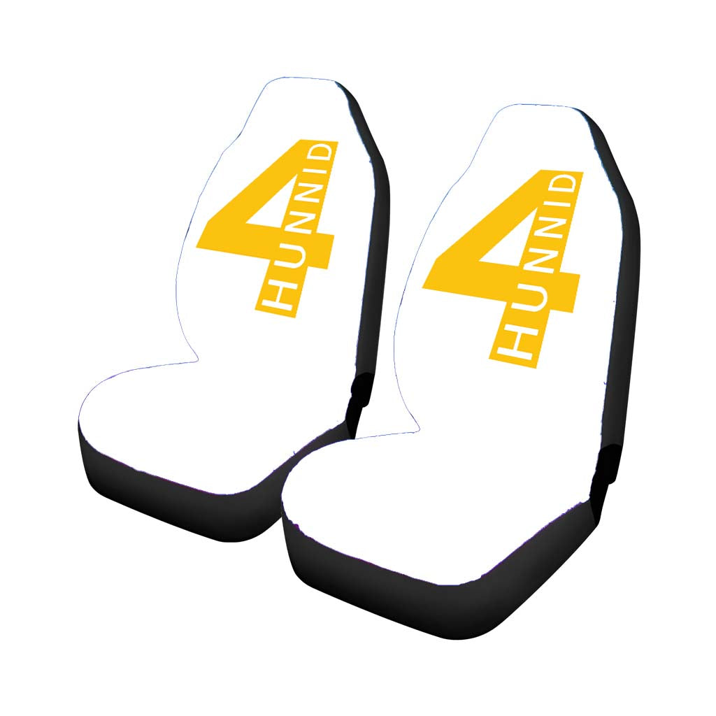 Yg 4Hunnid Mustard White Color Wallpaper car Seat Covers