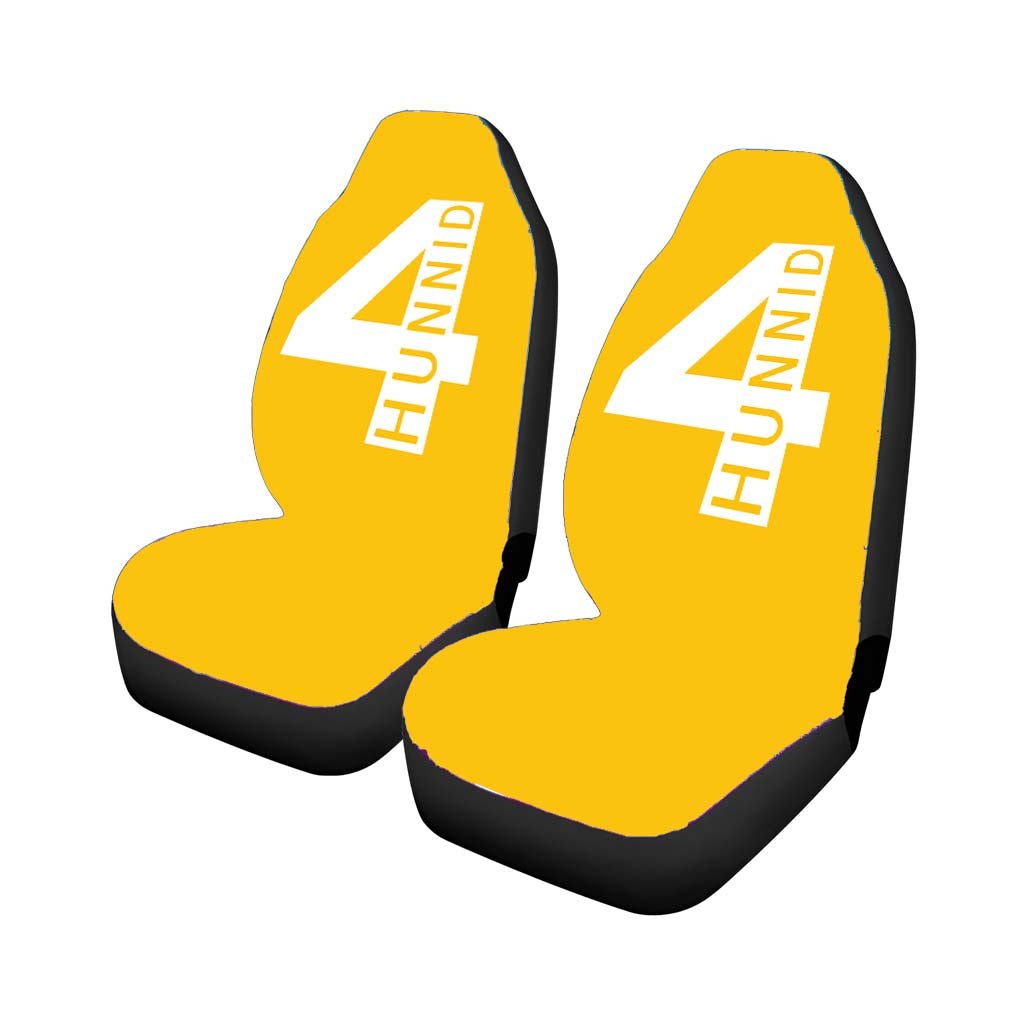 Yg 4Hunnid White Mustard Color Wallpaper car Seat Covers