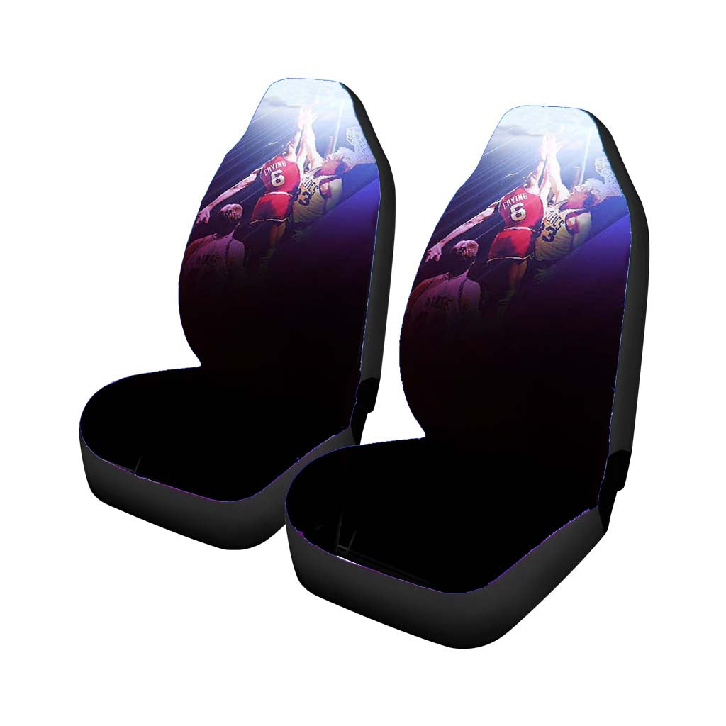 76ers dunk over larry bird widescreen Car Seat Covers