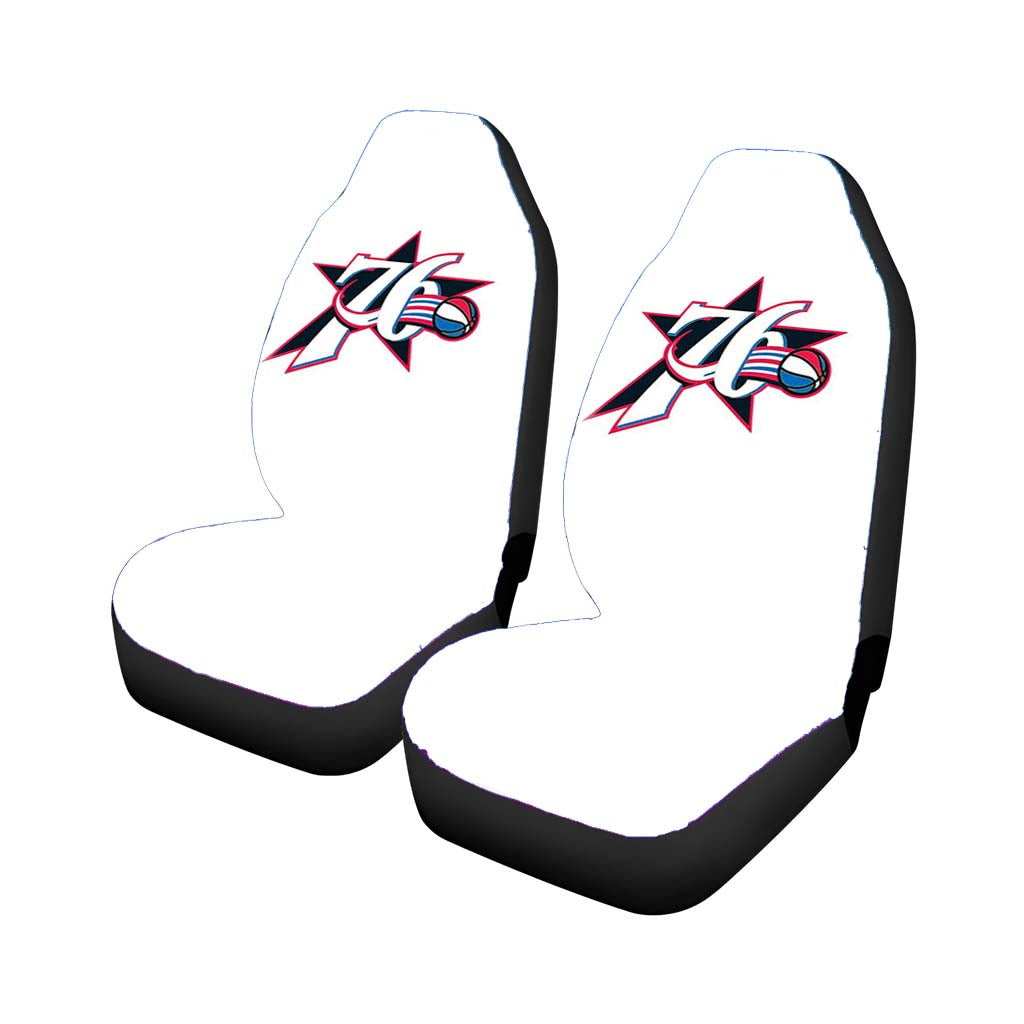 76ers logo ball back Car Seat Covers