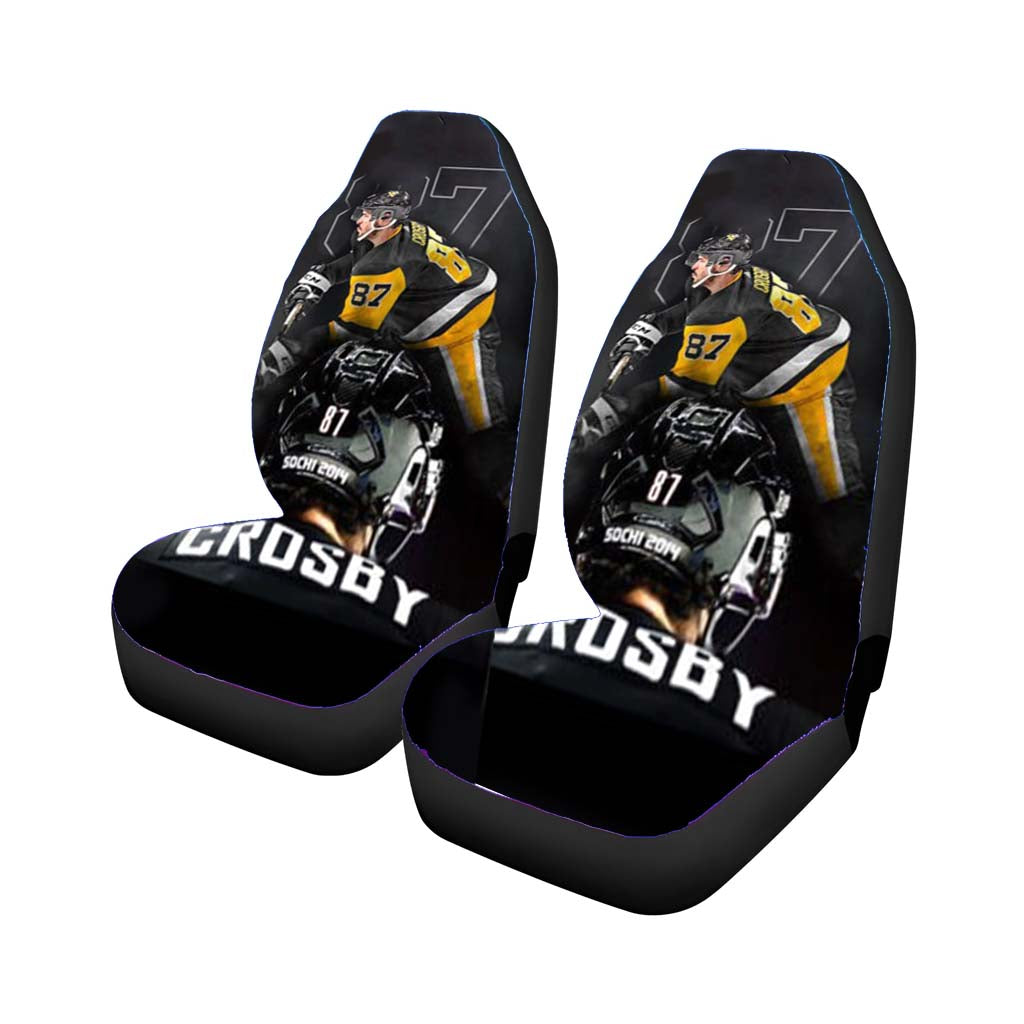 87 sidney crosby pittsburgh penguins Car Seat Covers