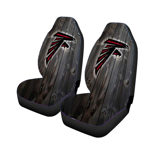 Atlanta Falcons Nfl Logo Dark Wood Wallpaper Car Seat Covers