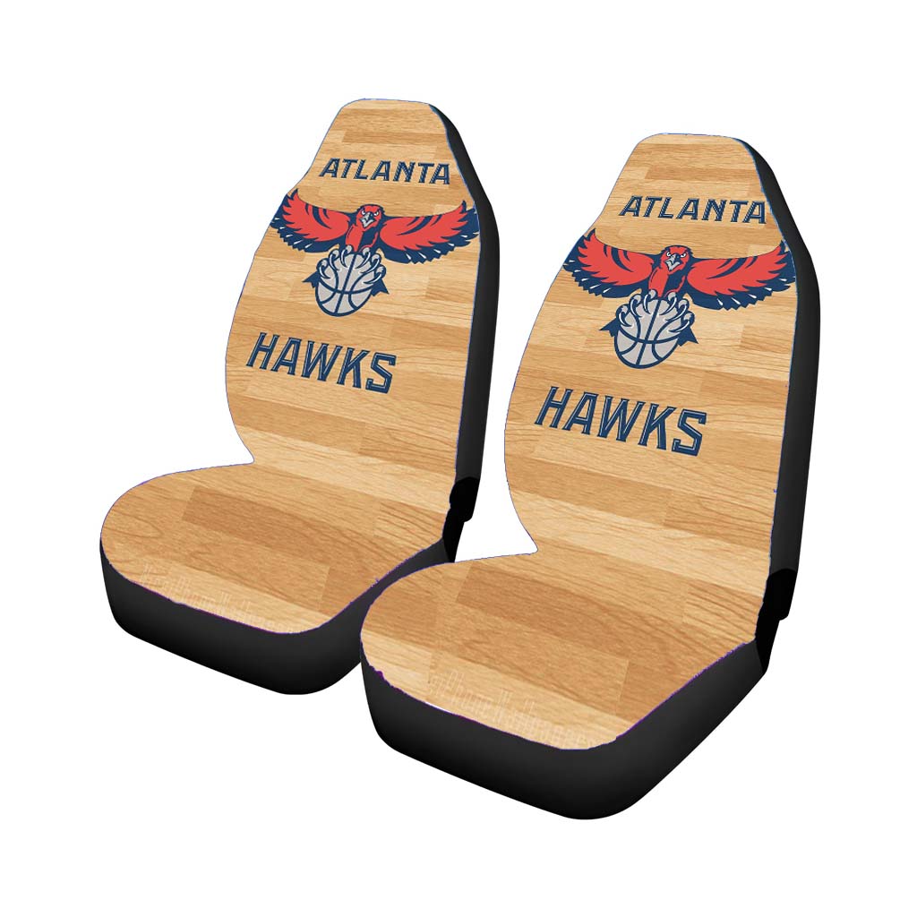 atlanta hawks nba wood logo Car Seat Covers