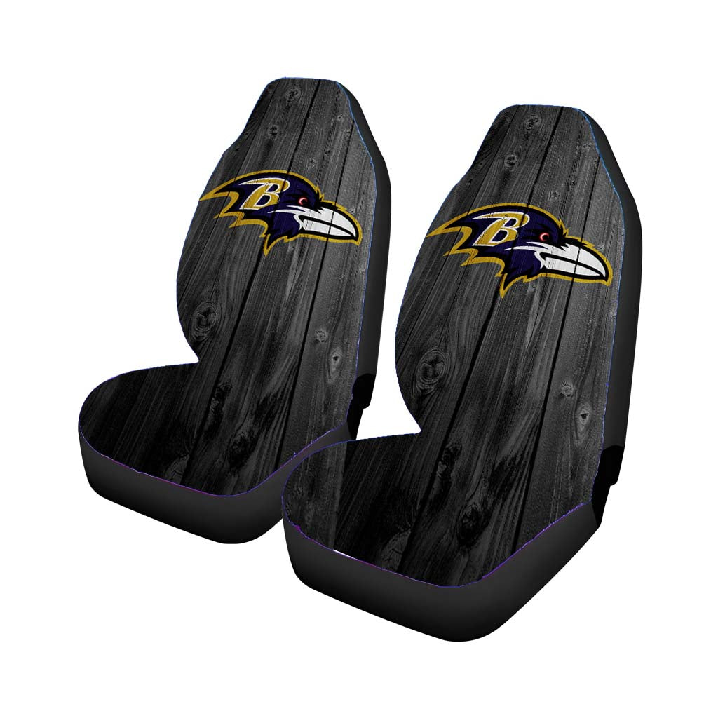 baltimore ravens nfl logo dark wood wallpaper Car Seat Covers