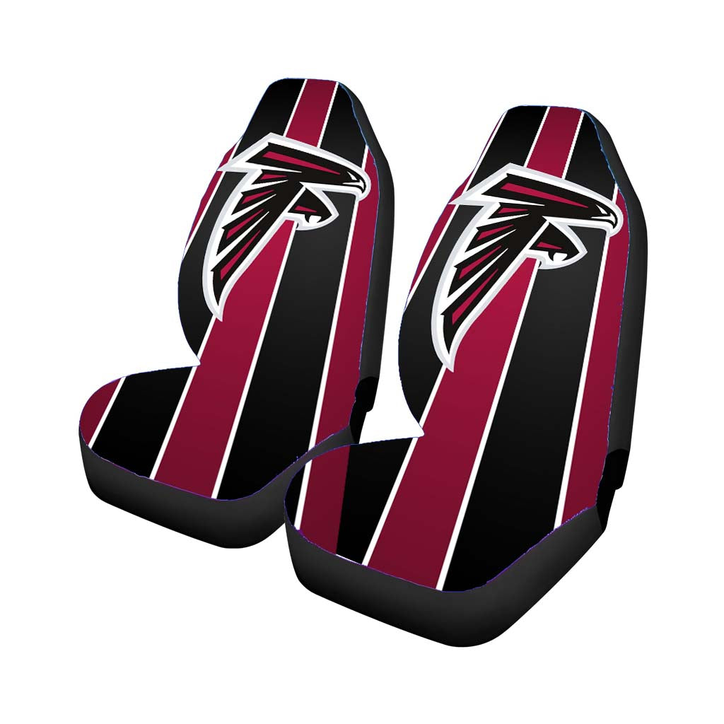 black red white line atlanta falcon logo Car Seat Covers