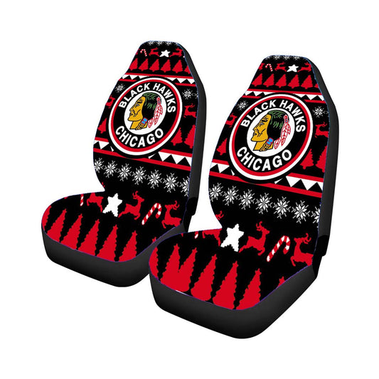 Blackhawks Chicago Christmas Winter Sweater Car Seat Covers