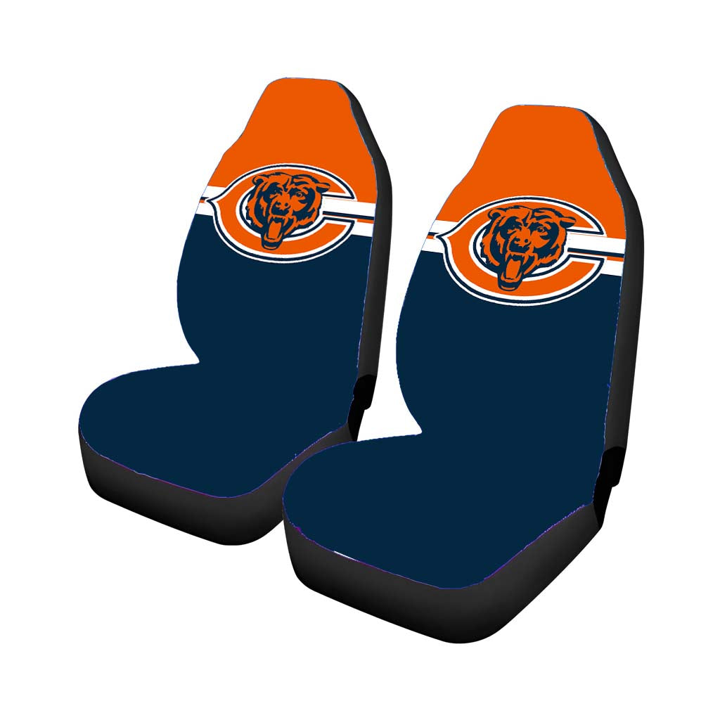 blue orange chicago bears Car Seat Covers