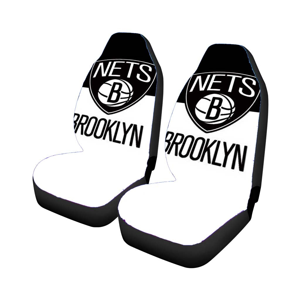 brooklyn nets bw logo-split Car Seat Covers