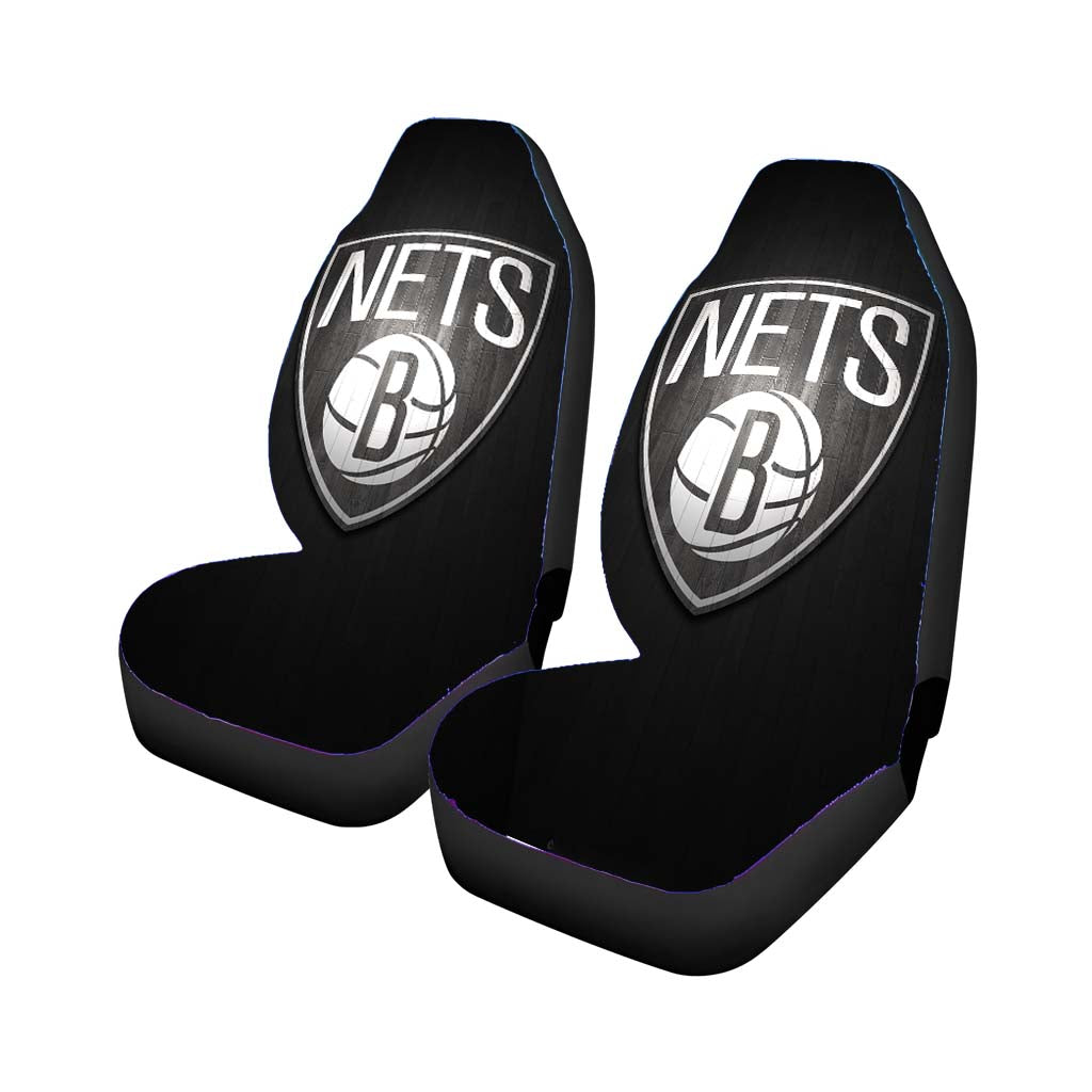 brooklyn nets hardwood 2 Car Seat Covers