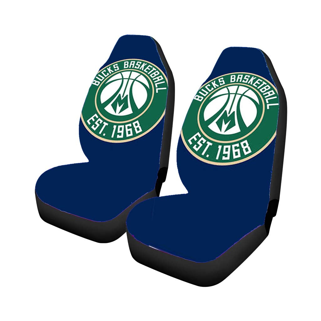 bucks basketball logo blue Car Seat Covers