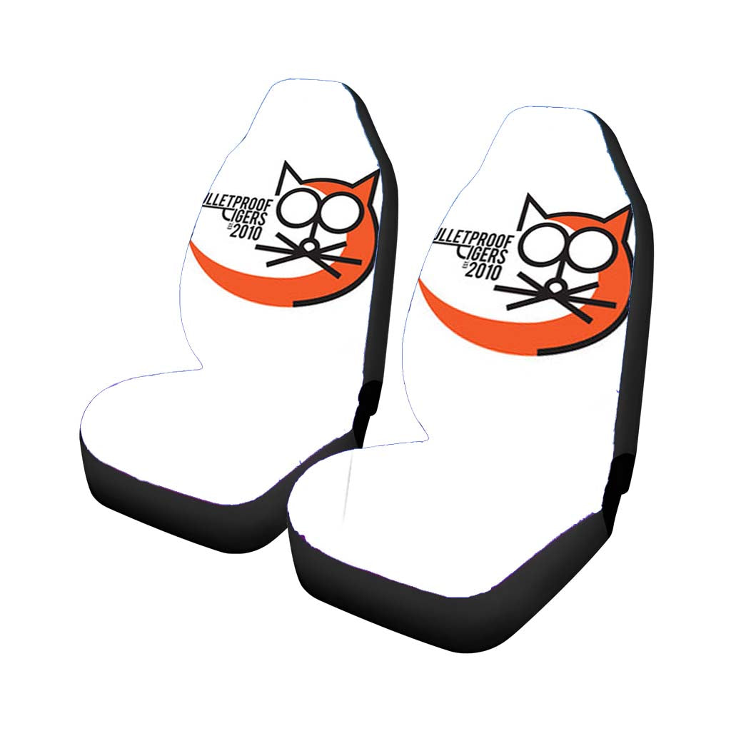 bulletprof tigers baseball logo white Car Seat Covers