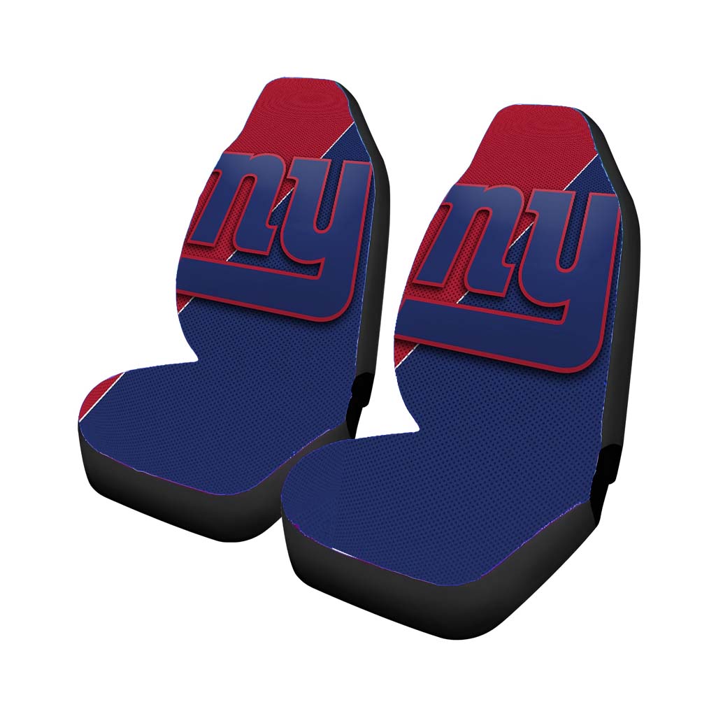 carbon fiber wallpapers new york giants red and blue Car Seat Covers