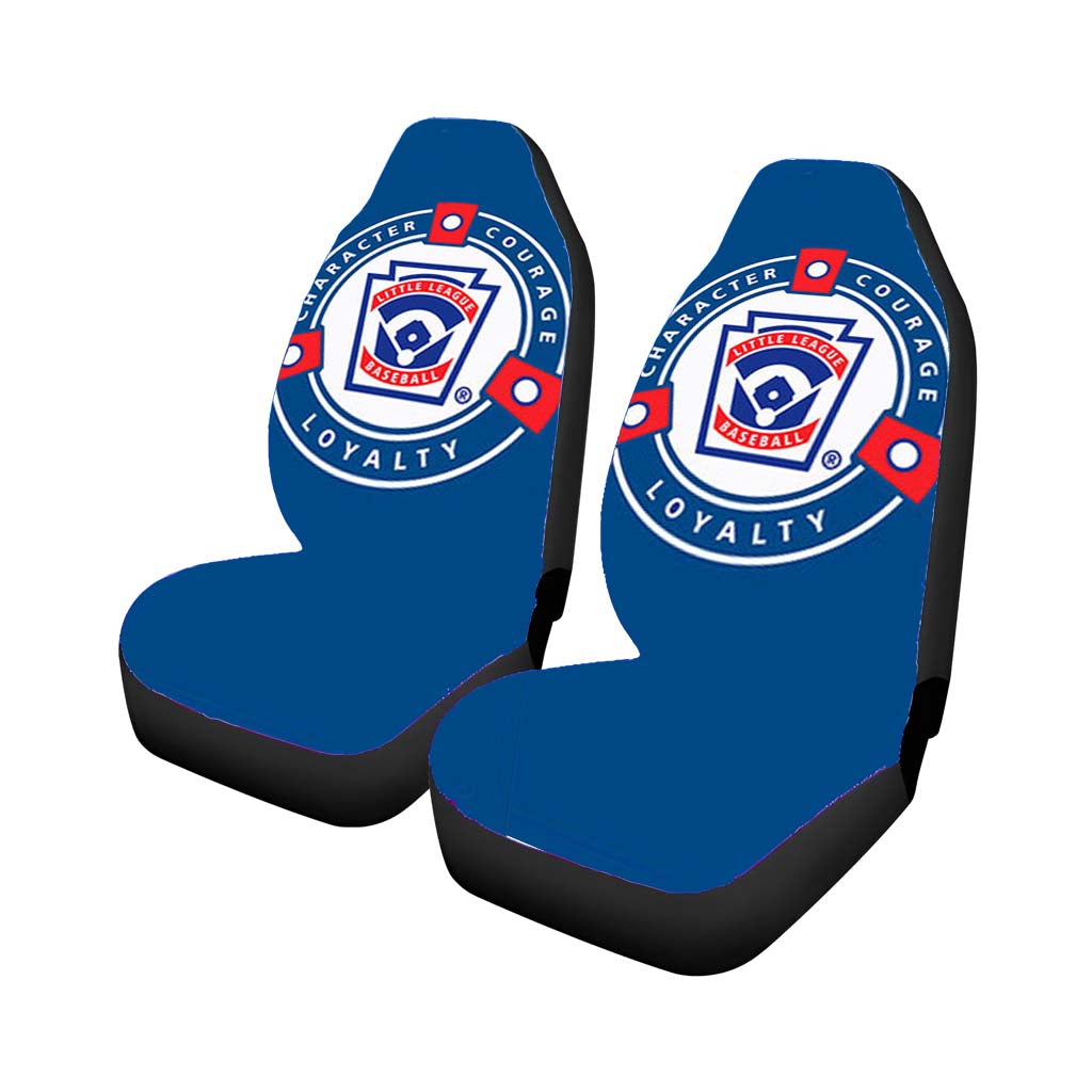 character corage loyalty baseball logo blue Car Seat Covers