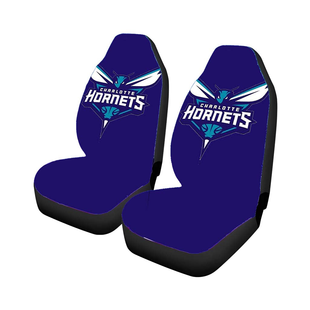charlotte hornets blue 2 Car Seat Covers