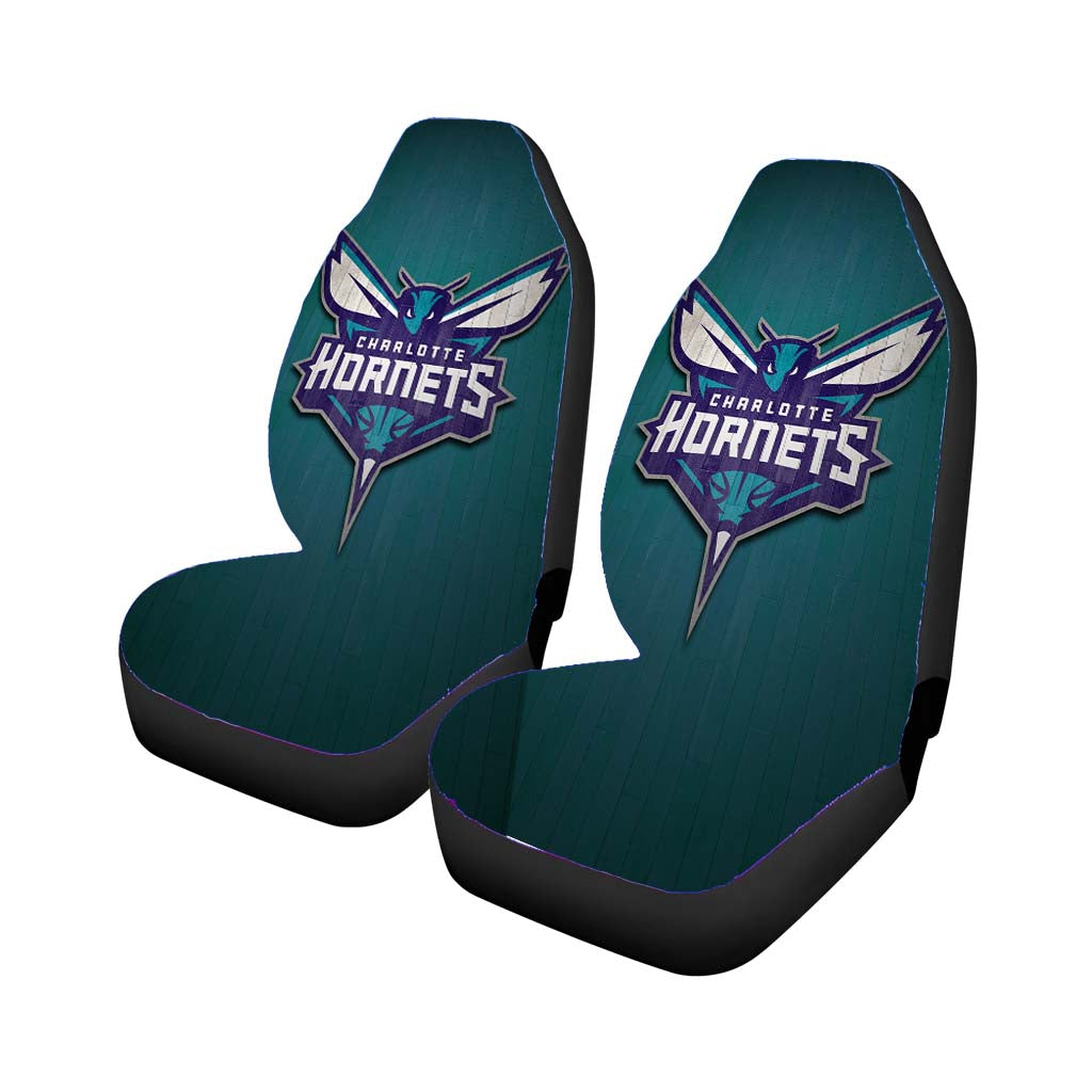 charlotte hornets wood logo Car Seat Covers