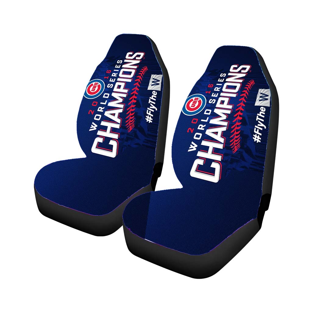 chicago cubs 2016 world series champions fly w win Car Seat Covers