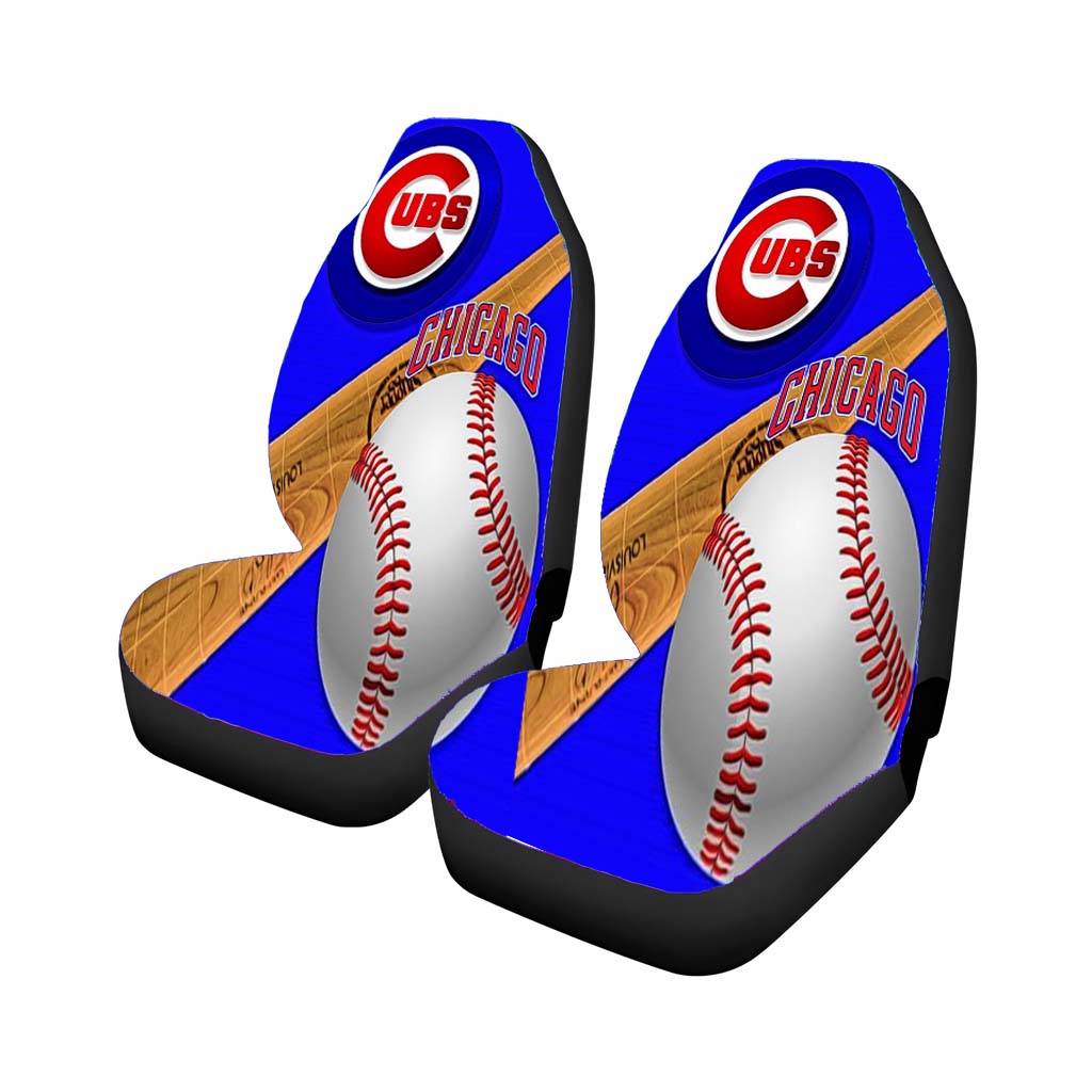 chicago cubs baseball log Car Seat Covers