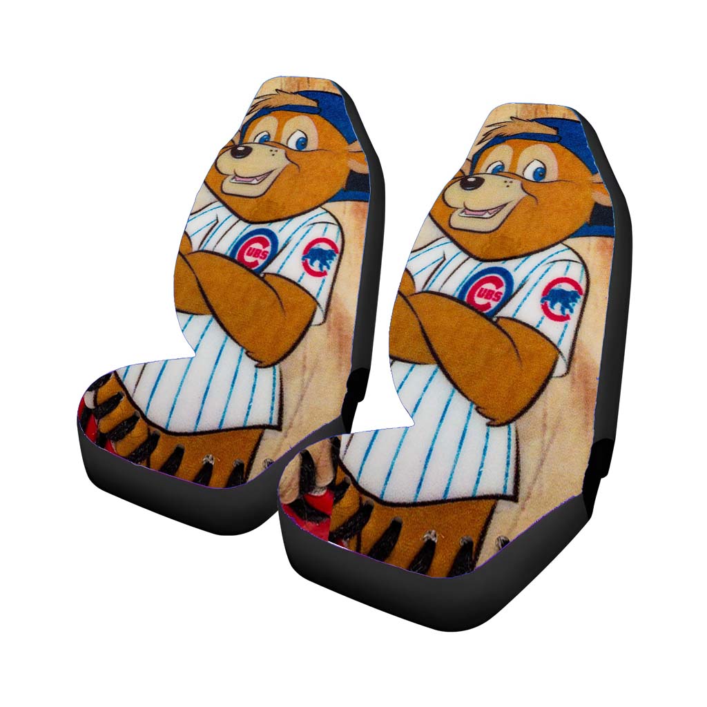 chicago cubs bear ball Car Seat Covers