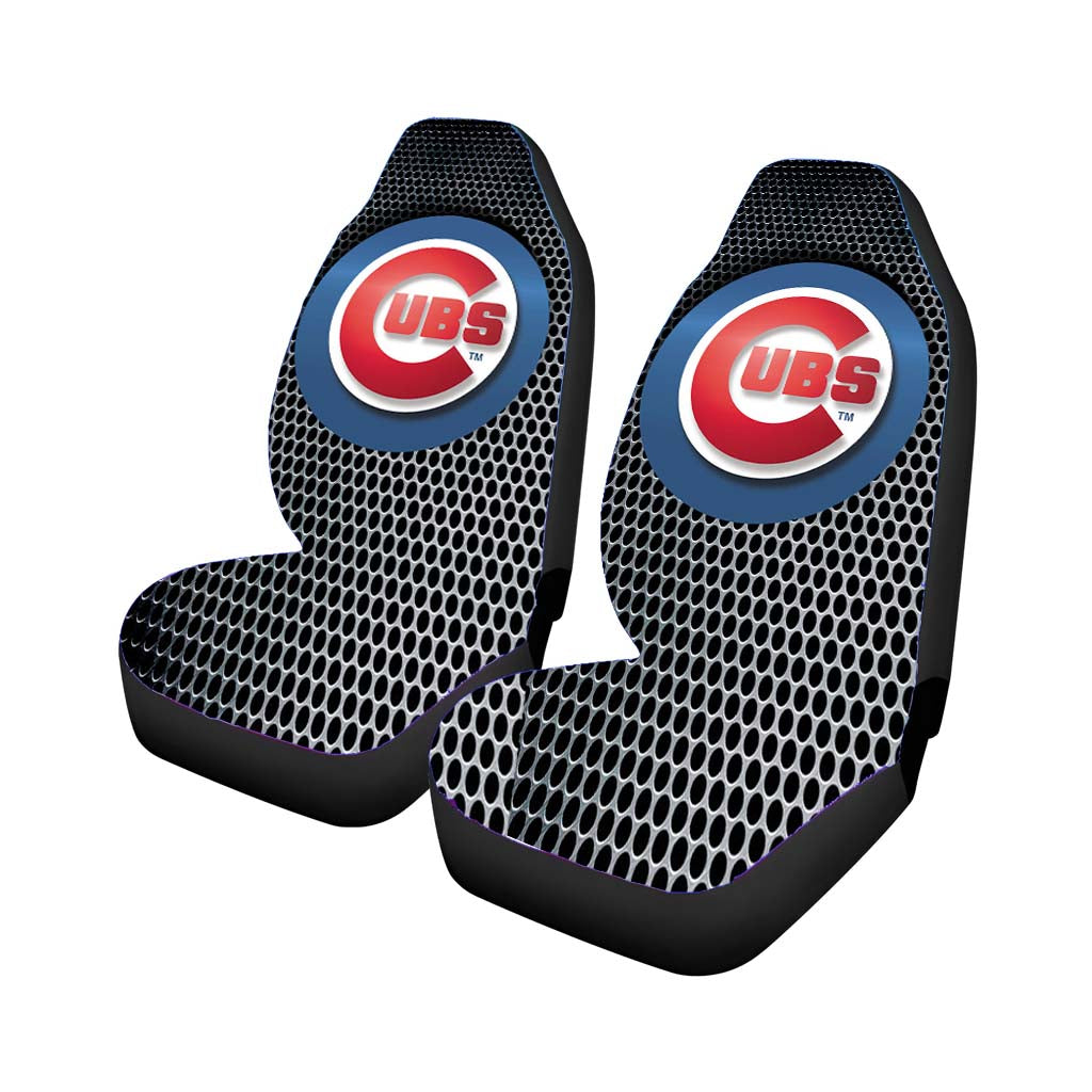 chicago cubs carbon fiber art Car Seat Covers