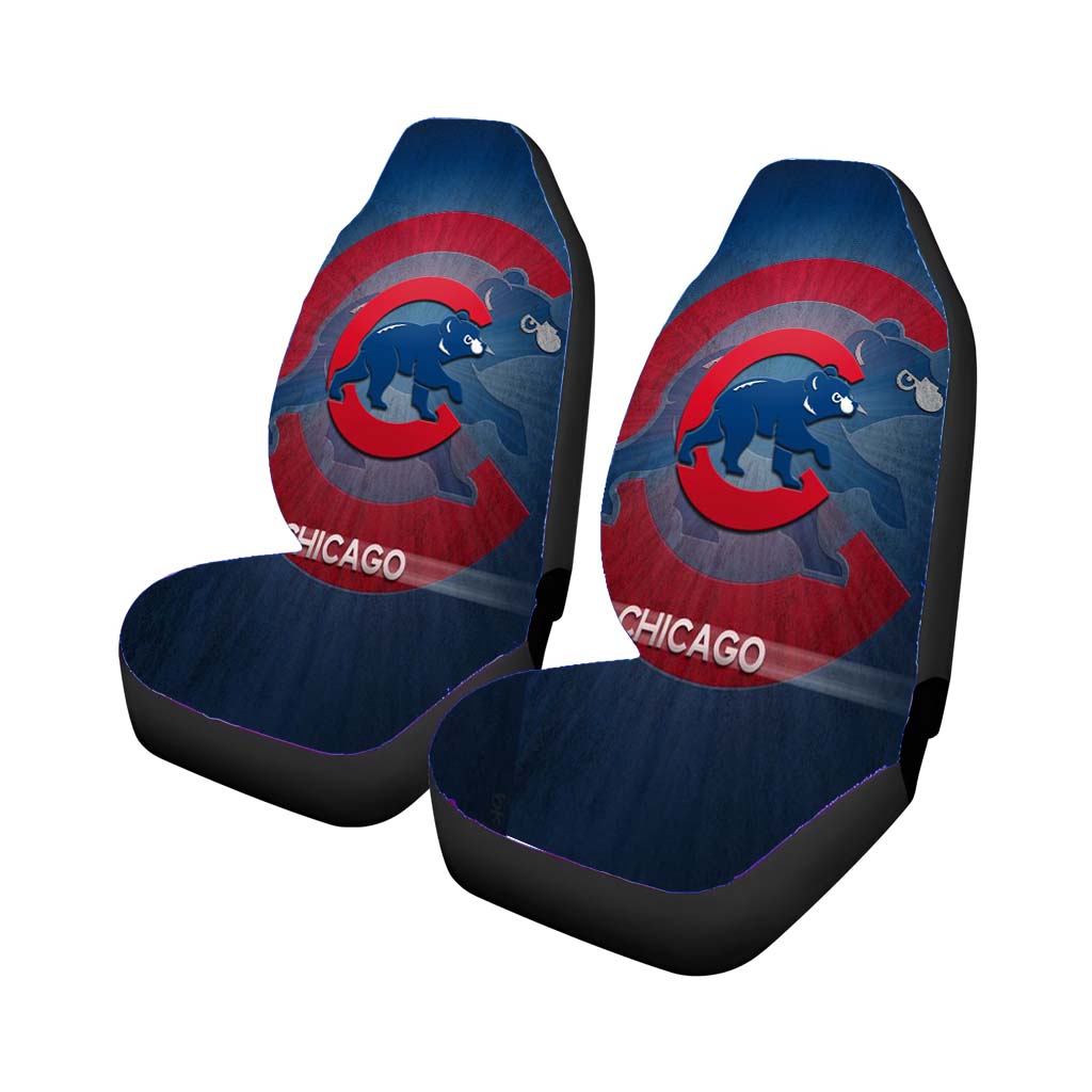 chicago cubs crack p Car Seat Covers