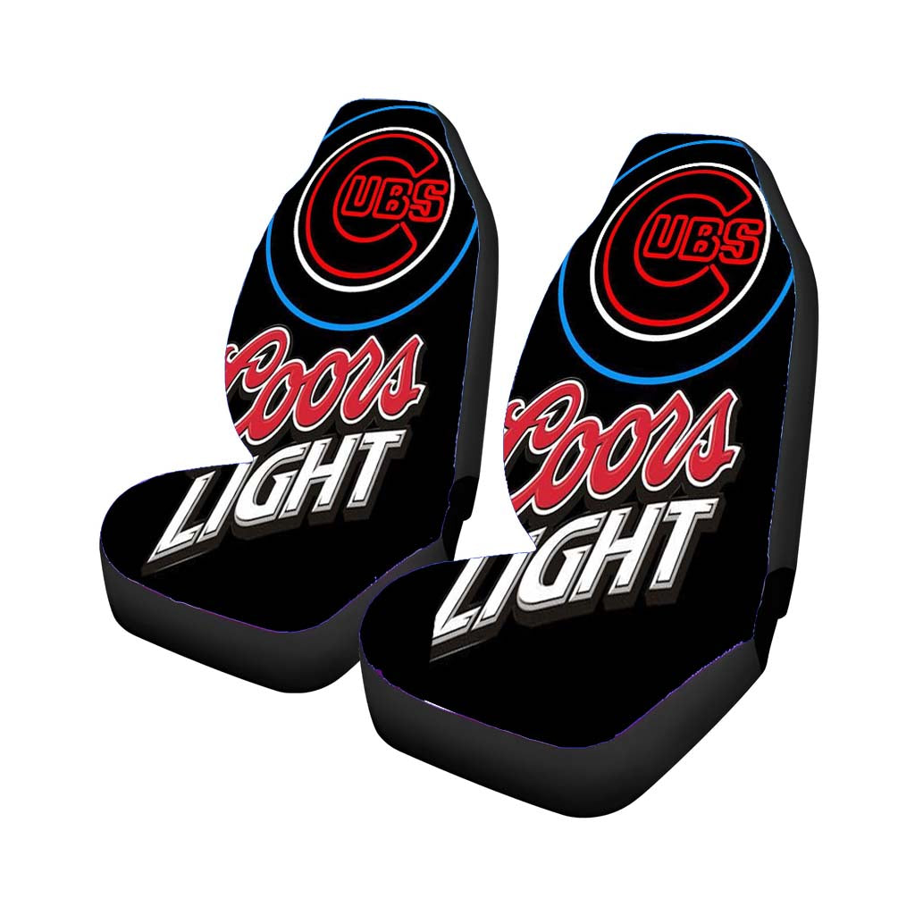 chicago cubs light Car Seat Covers