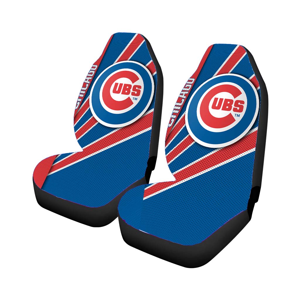 chicago cubs stripe wallpaper Car Seat Covers