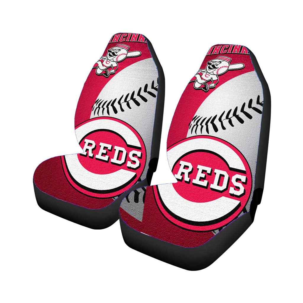 cincinnati red wallpaper Car Seat Covers