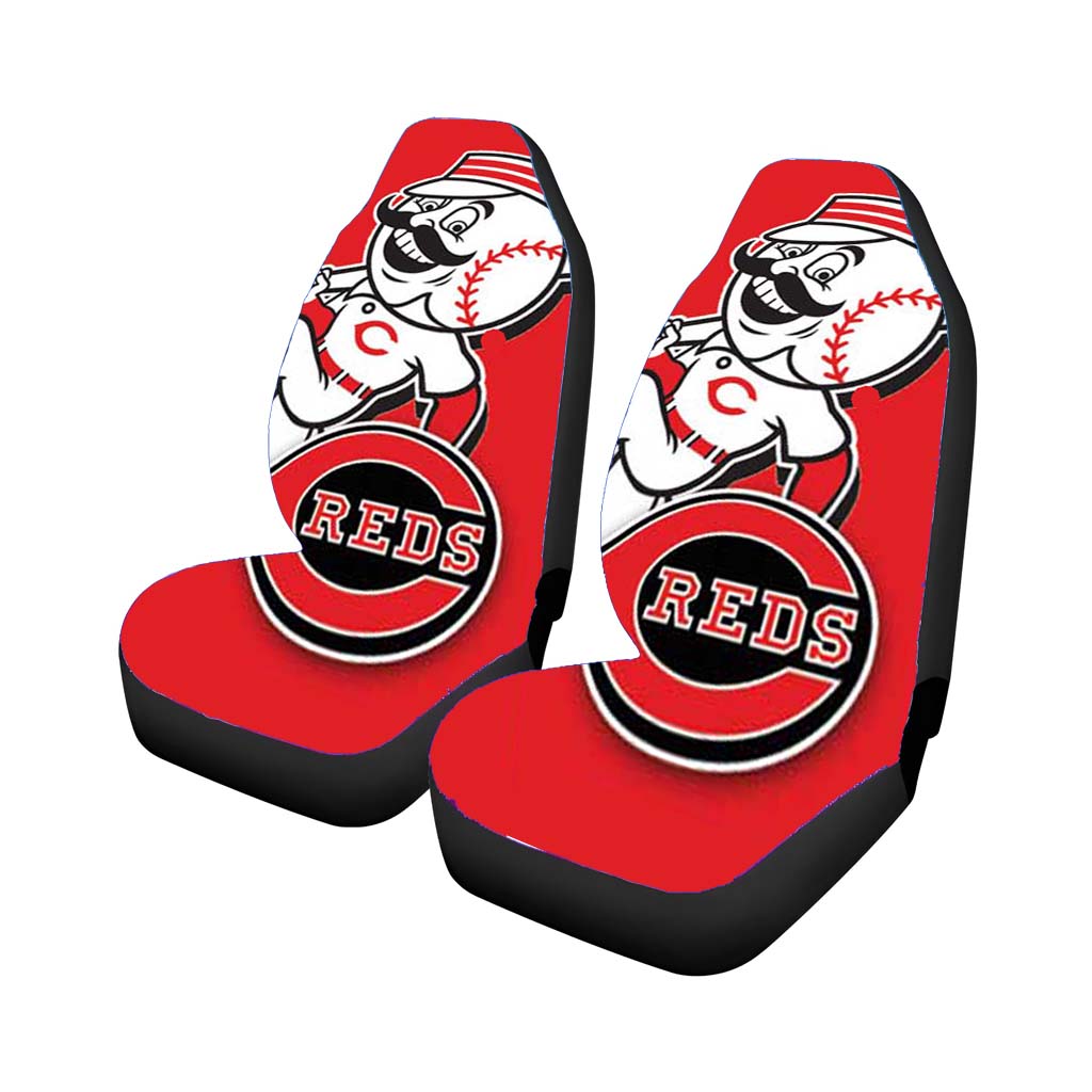 cincinnati reds mustache guy red Car Seat Covers