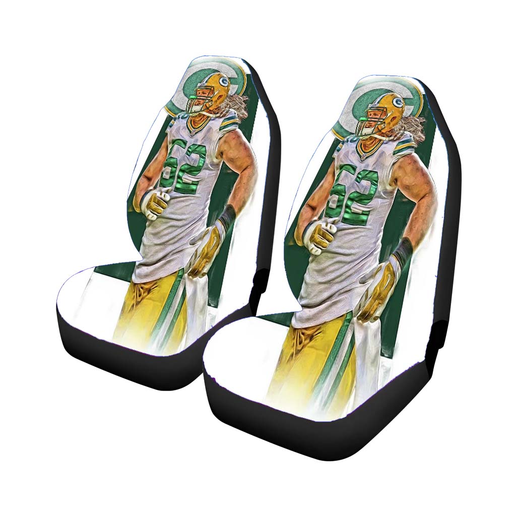 clay matthews green bay packers oil art Car Seat Covers