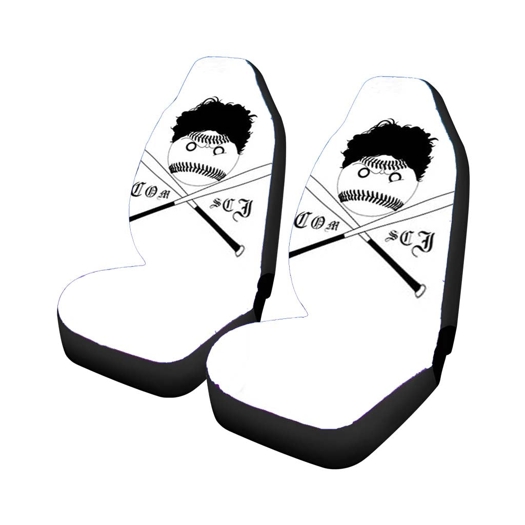 comsci baseball logo white Car Seat Covers