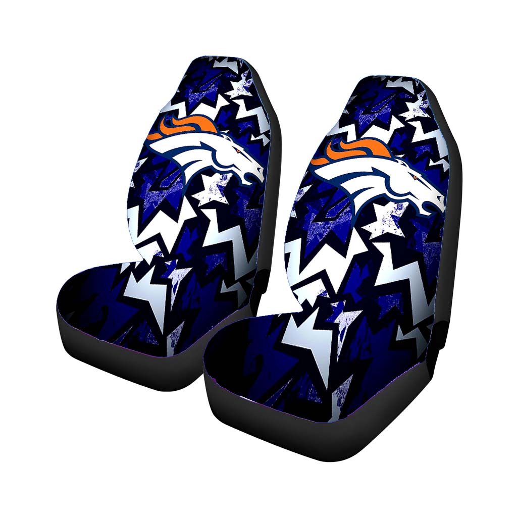 denver broncos football team zigzag art Car Seat Covers