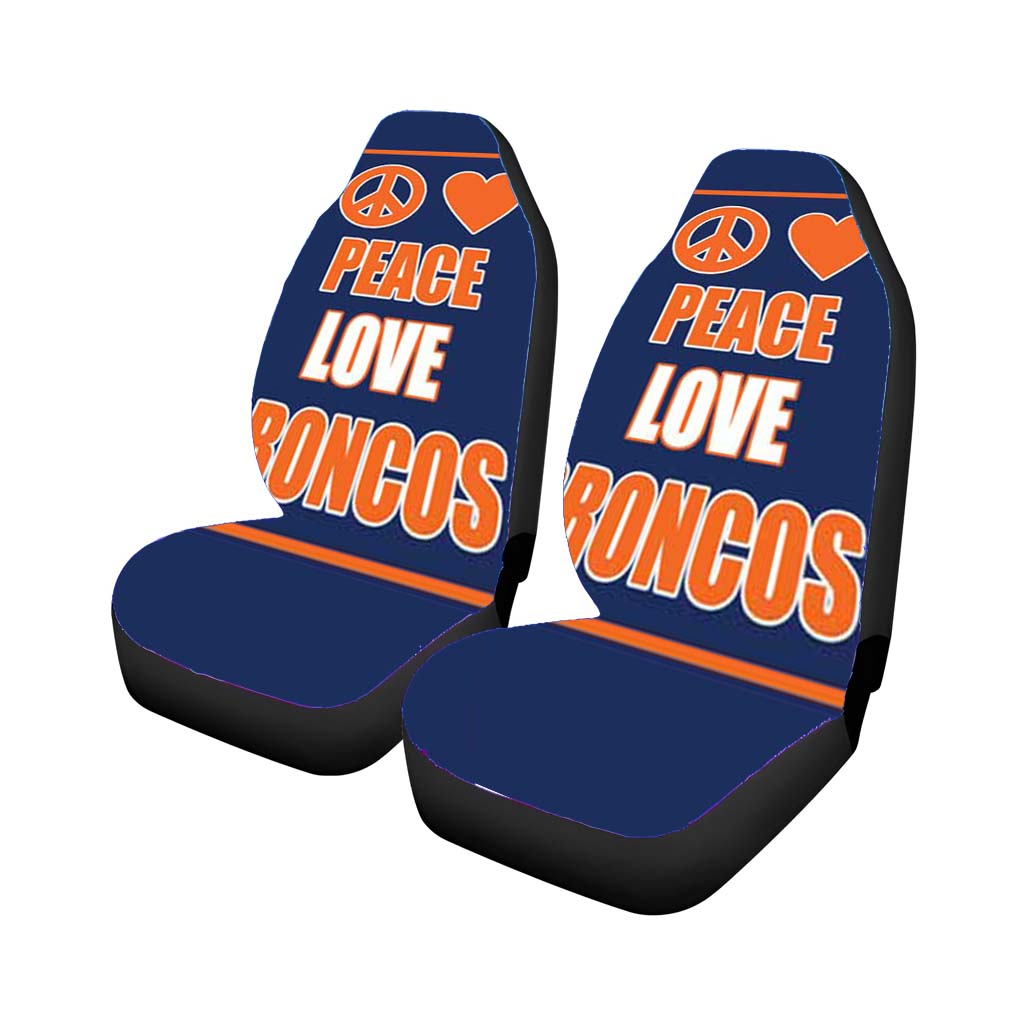 denver broncos peace love Car Seat Covers
