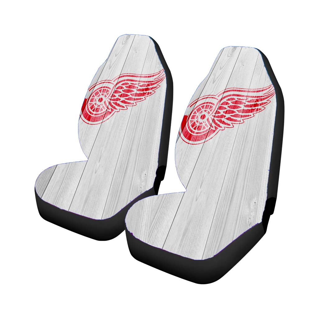 detroit red wings logo wood wallpaper Car Seat Covers