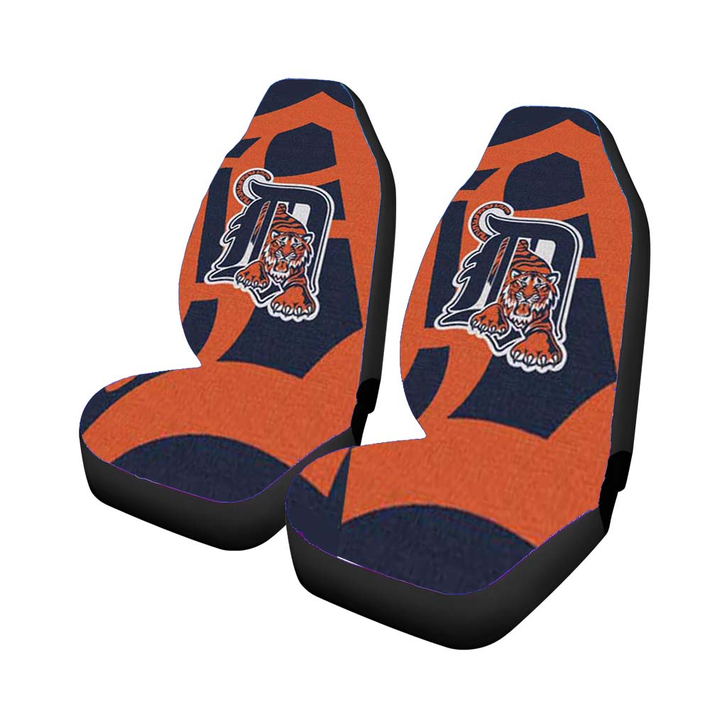 detroit tigers grainy logos Car Seat Covers