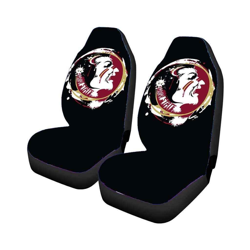 fsu florida state seminols logo splat art Car Seat Covers