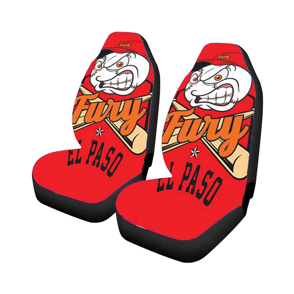 fury el paso baseball logo red Car Seat Covers