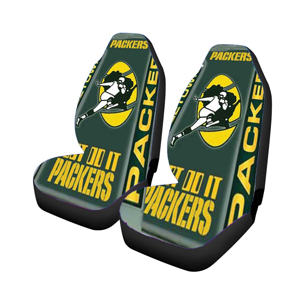 gb packers license plate collage Car Seat Covers