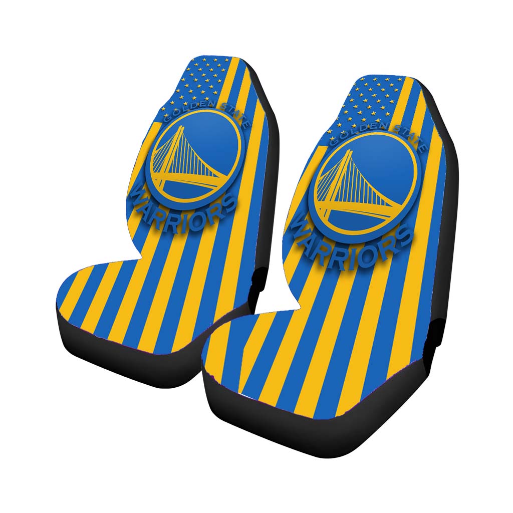 golden state warriors logo flag Car Seat Covers