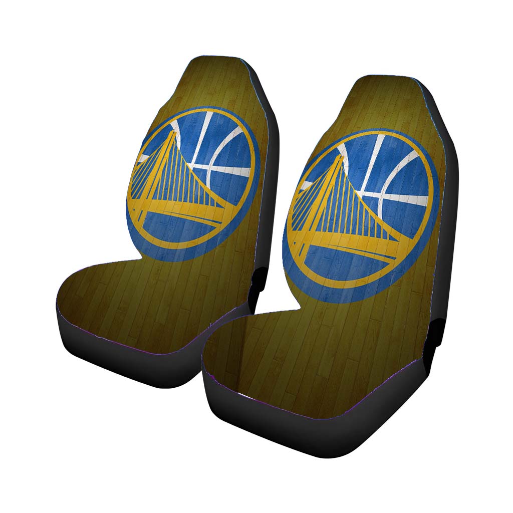 golden state warriors wood logo Car Seat Covers