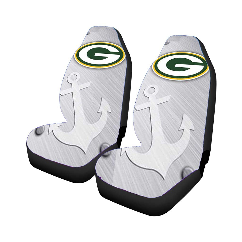 green bay packers brushed chrome Car Seat Covers