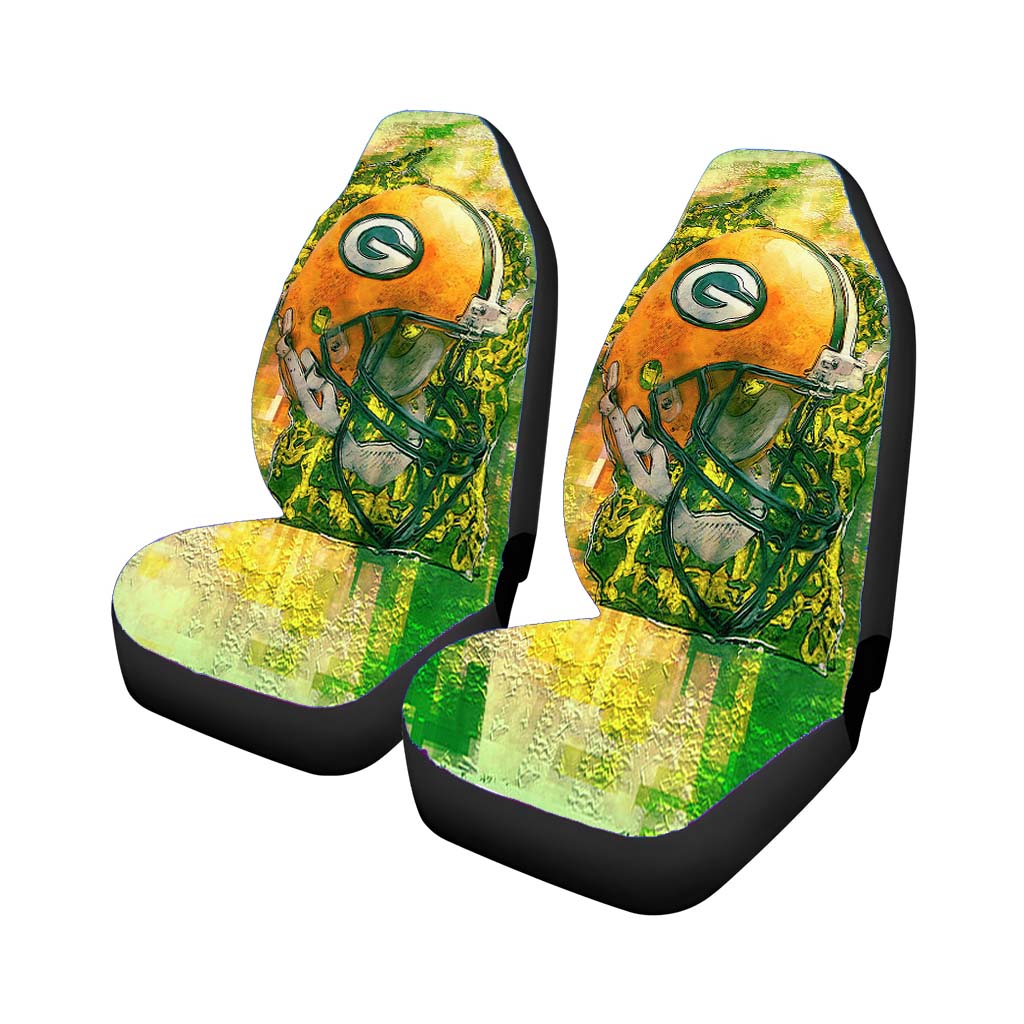 green bay packers helmet abstract art Car Seat Covers